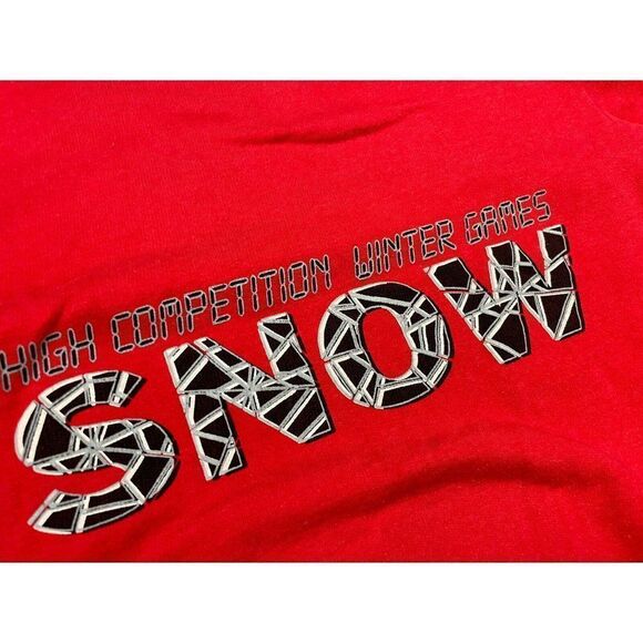 VINTAGE Snow High Competition Winter Games Crewneck Sweatshirt Women Medium 90s - Picture 2 of 8